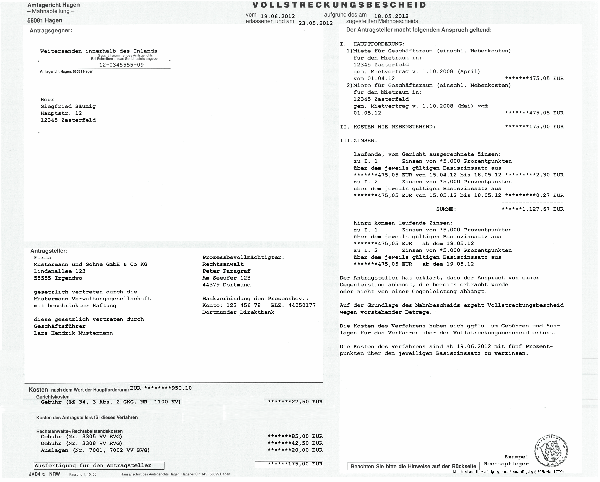 Vollstreckungsbescheid | EasymahnEasymahn